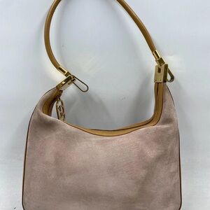 Elegant Pink Canvas Shoulder Bag